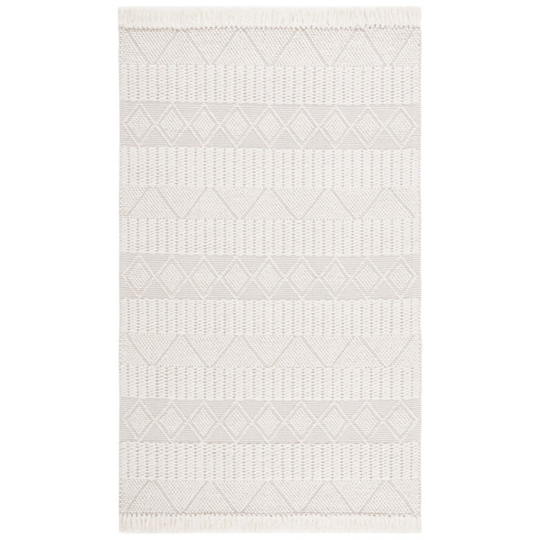 Union Rustic Jaylenne Handmade Wool Ivory/Gray Rug Wayfair